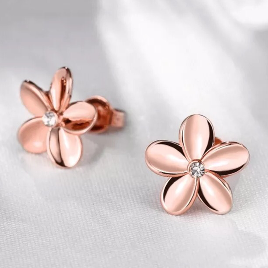 My Barn Child Earrings: Flower - Rose Gold