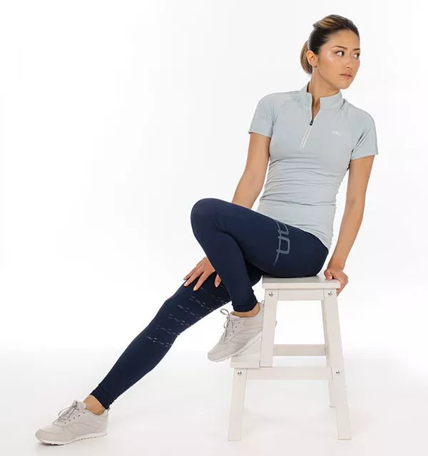 AA Alessandro Albanese Cleancool Half Zip Ladies Short Sleeve Top - The Tack Shoppe