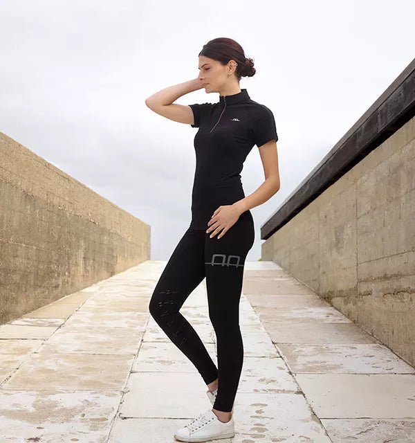 AA Alessandro Albanese Cleancool Half Zip Ladies Short Sleeve Top - The Tack Shoppe