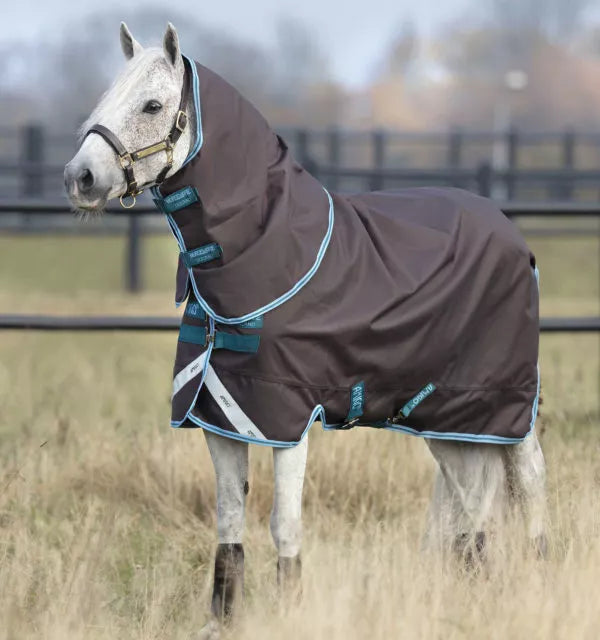 Horseware Amigo Bravo 12 Plus Pony (0g Lite) - Excaliber/Aqua & Turqouise