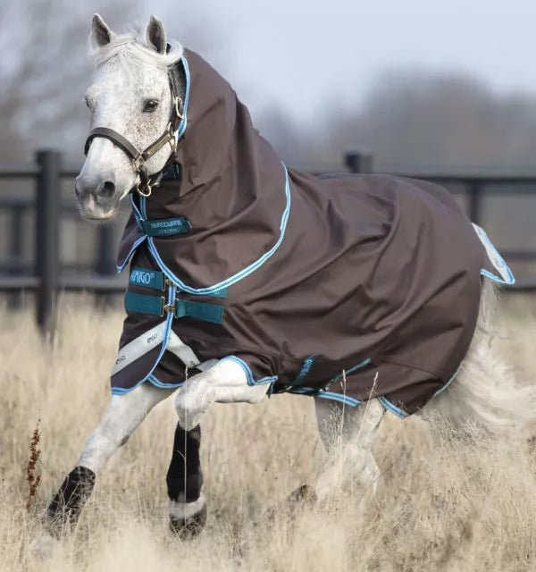 Horseware Amigo Bravo 12 Plus Pony (0g Lite) - Excaliber/Aqua & Turqouise