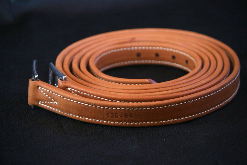 Antares Nylon Lined Calfskin Stirrup Leathers Malt Brown - The Tack Shoppe
