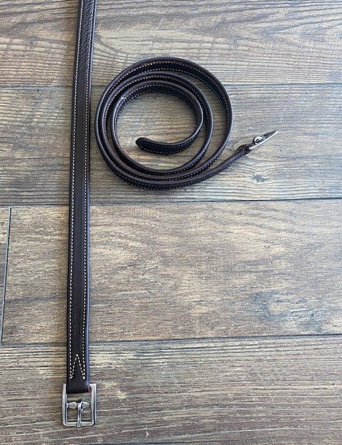 Antares Stirrup Leathers Calf and Nylon Brown - The Tack Shoppe