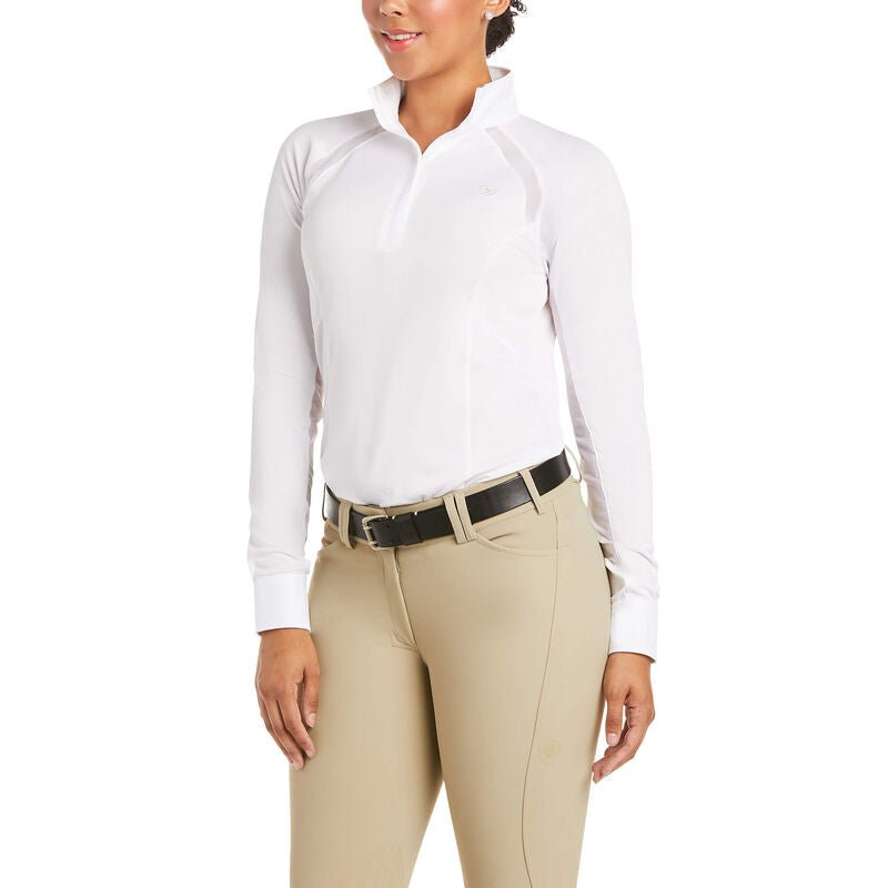 Ariat Women's Sunstopper Pro 2.0 Show Shirt - White Collar - The Tack Shoppe