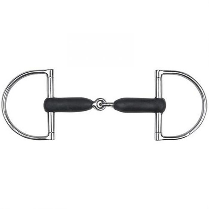 Centaur D - Ring Hunter Jointed Rubber Snaffle - The Tack Shoppe