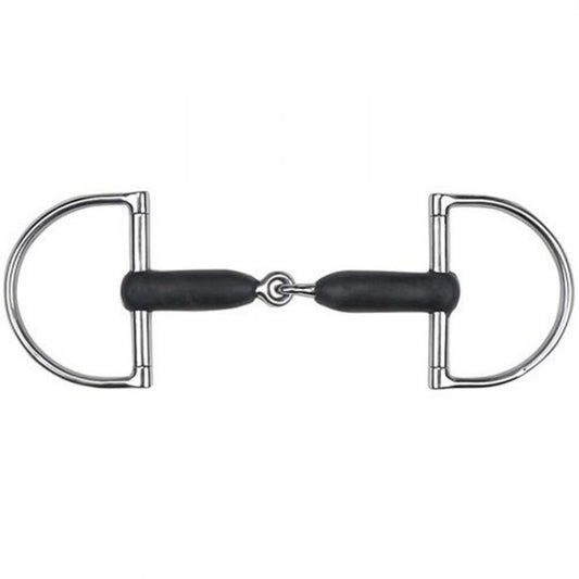 Centaur D - Ring Hunter Jointed Rubber Snaffle - The Tack Shoppe