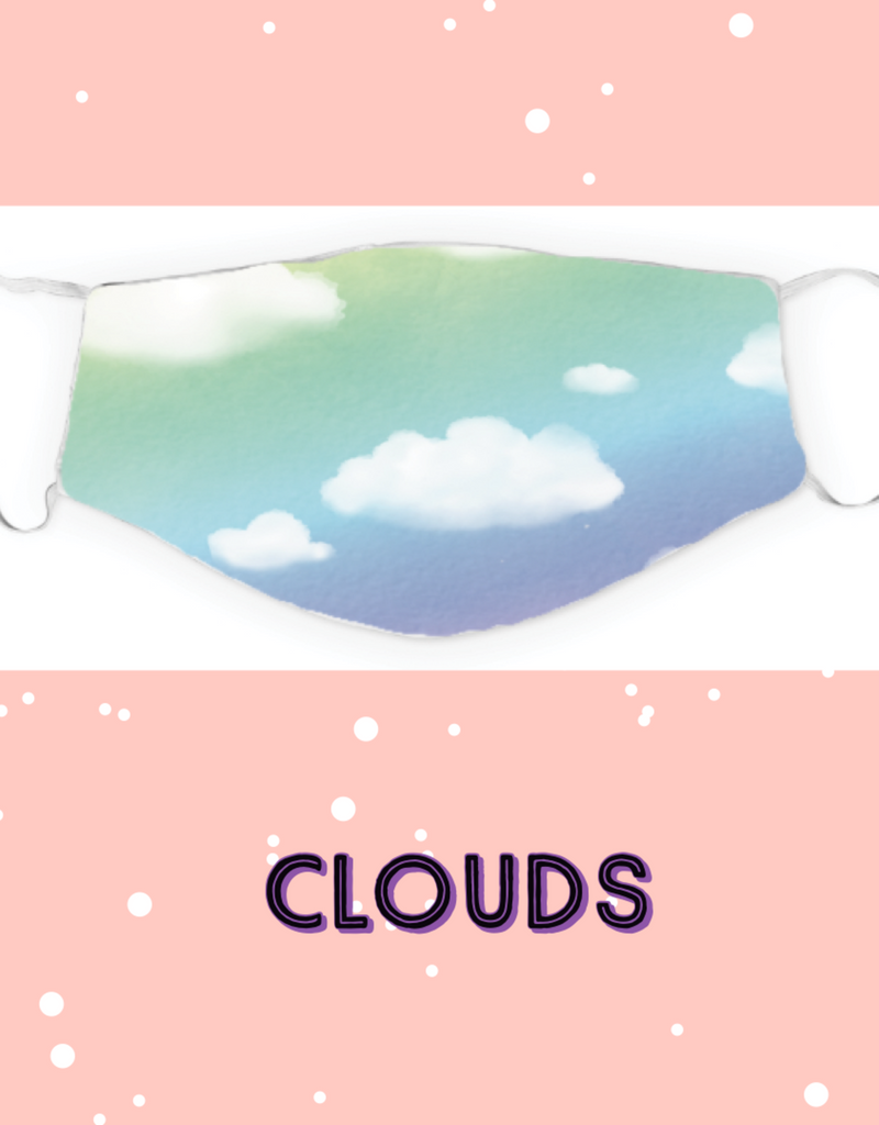 Dreamers & Schemers Two Layer "Clouds" Face Mask
