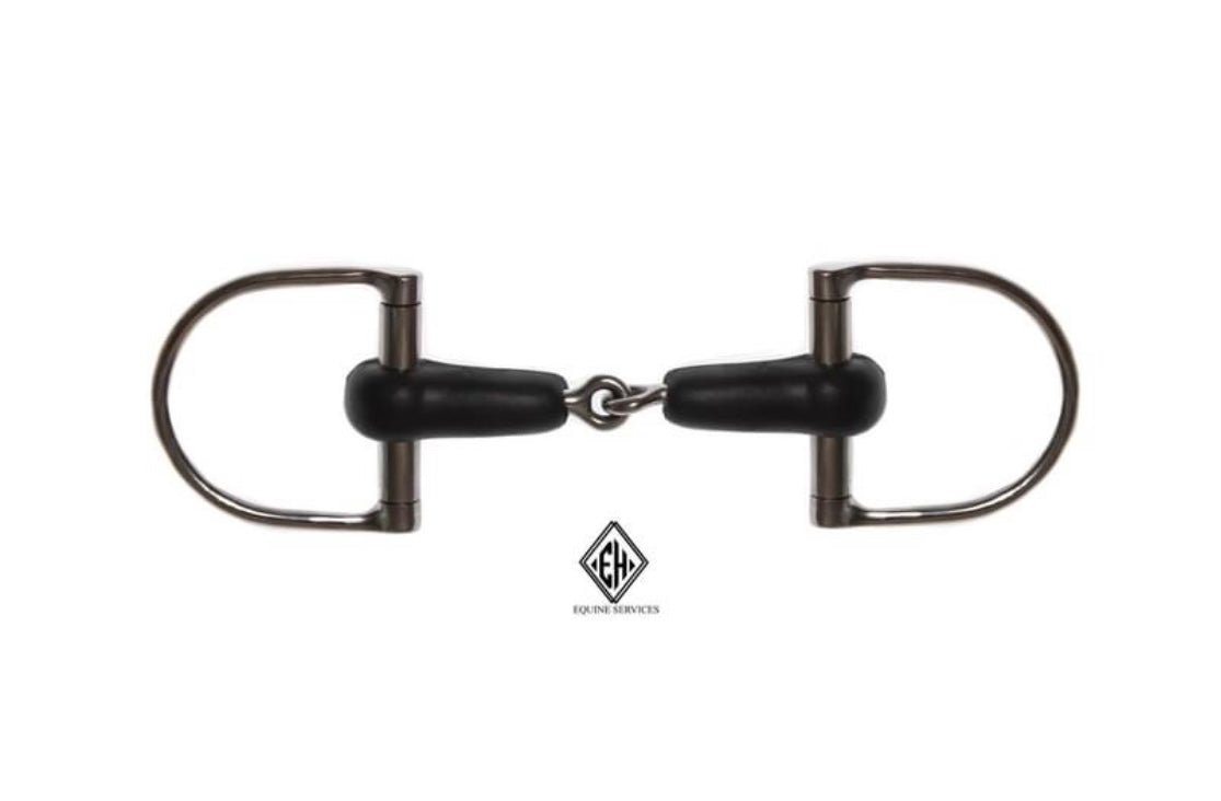 Equine Services King Dee Ring Rubber Snaffle Bit - Pony - The Tack Shoppe