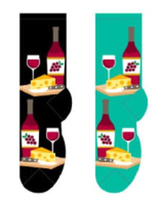 Foozy's Crew Sock - Wine Time - The Tack Shoppe