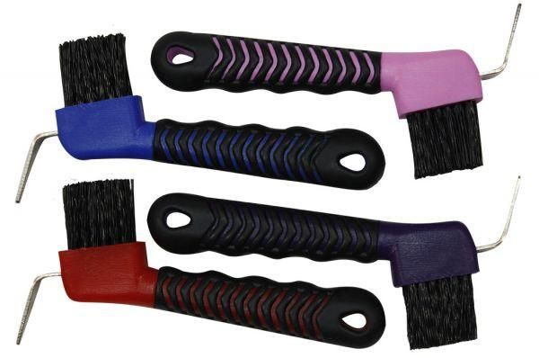 Gerryan Rubber Grip Hoofpick with Brush - The Tack Shoppe