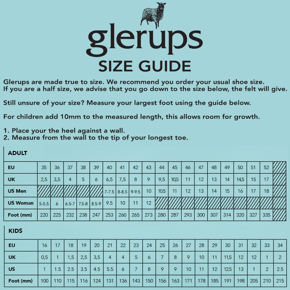 Glerups Open Heel Leather Bottom - Denim