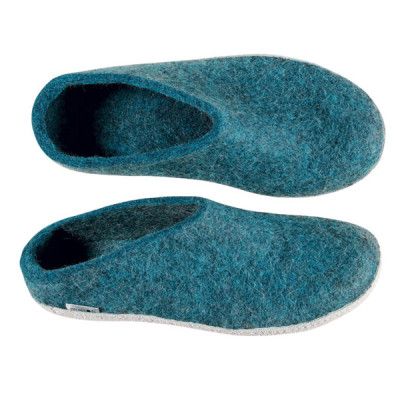 Glerups Open Heel Leather Bottom - Petrol - The Tack Shoppe