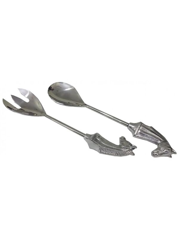 Silver Horse Salad Server Set