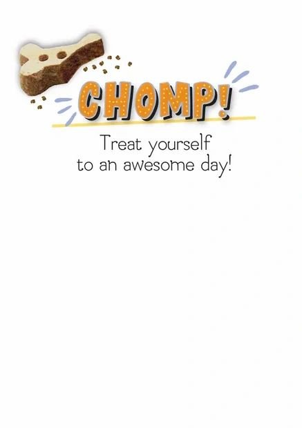 Horse Hollow Press Birthday Card - Stay Stay Stay Tucker with a Bone on His Nose CHOMP - The Tack Shoppe