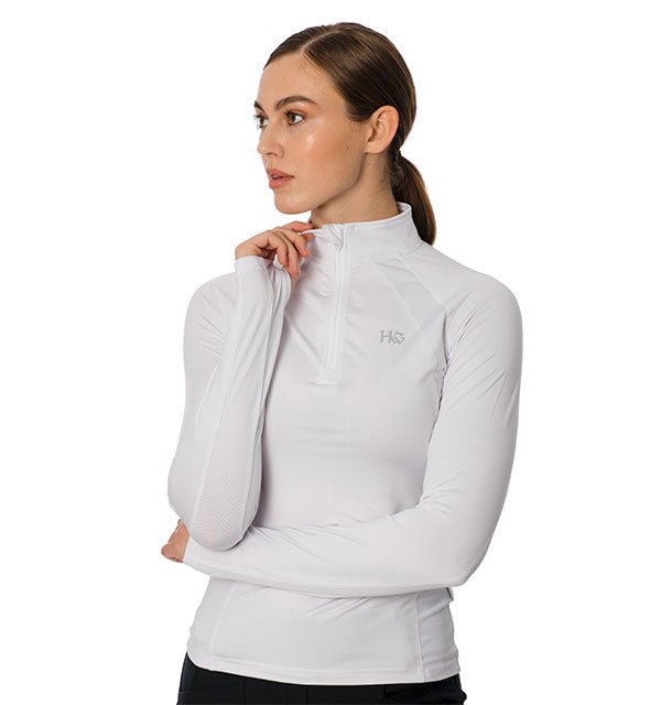 Horseware Aveen Technical Long Sleeve Top - White - The Tack Shoppe