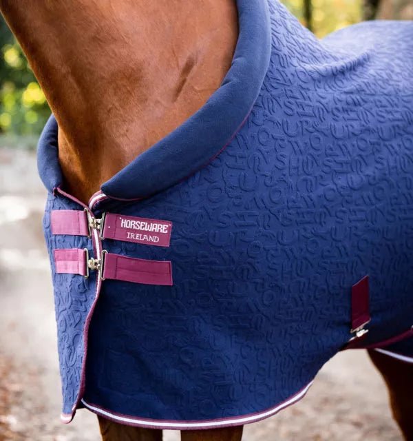 Horseware Embossed Cozy Neck Cooler - Navy - The Tack Shoppe
