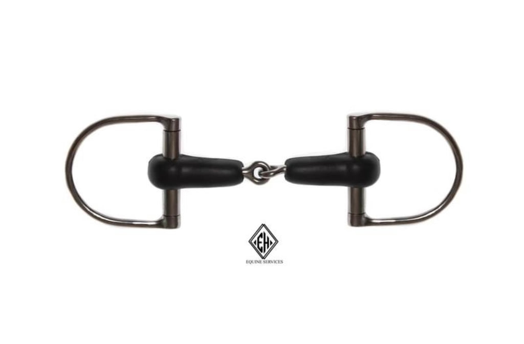 Equine Services King Dee Ring Rubber Snaffle Bit - Pony