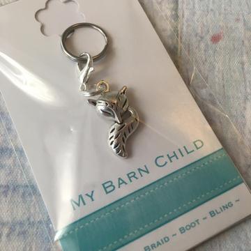 My Barn Child Bridle Charm: Fox Silver