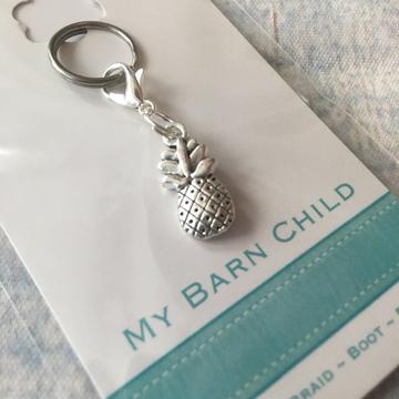 My Barn Child Bridle Charm: Silver Pineapple