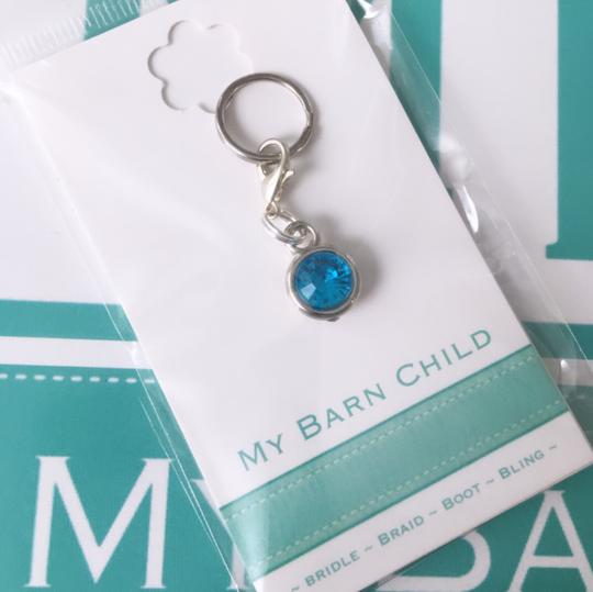 My Barn Child Bridle Charm: Solitaire Crystal ~ Turquoise