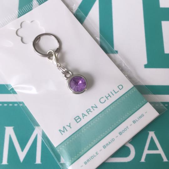 My Barn Child Bridle Charm: Solitaire Crystal ~ Lavender
