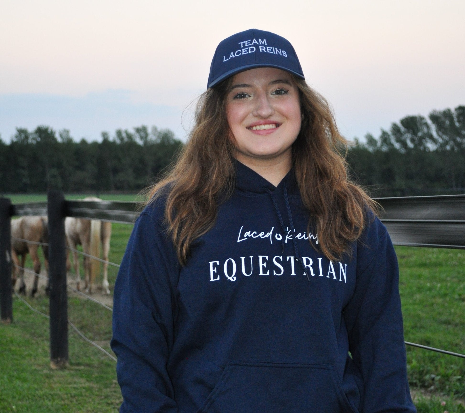 Laced Reins EQ Signature Hoodie - Navy - The Tack Shoppe