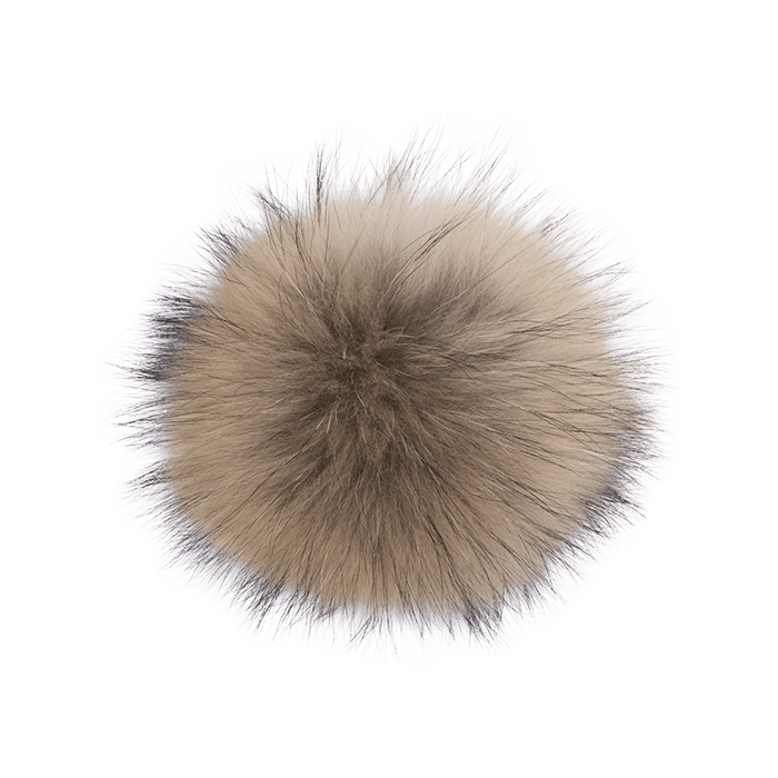 Lindo F Medium Raccoon Fur Poms - The Tack Shoppe