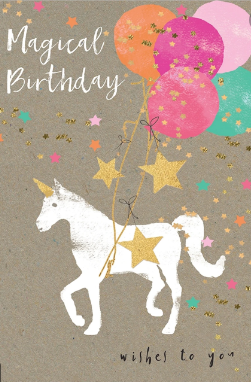 Birthday Card - Magical Unicorn