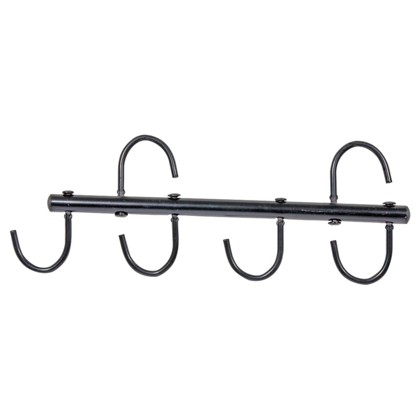 Matte Black Halter Rack with 4 Hooks - The Tack Shoppe