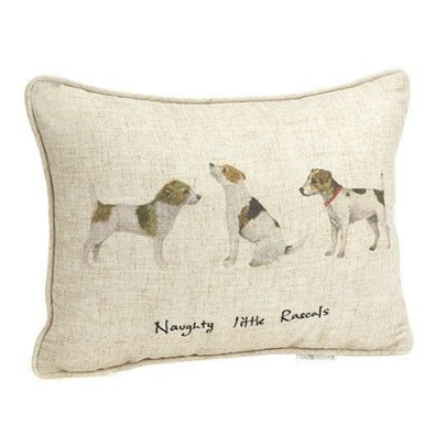 Linen Mix Cushion - Naughty Little Rascals