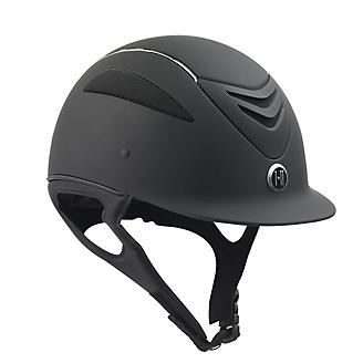 One K Defender Chrome Stripe Matte Helmet - Black - The Tack Shoppe