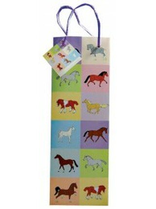 Pastel Horses Bottle Gift Bag - The Tack Shoppe