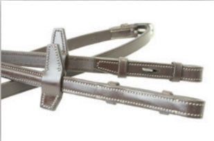 Antarès Signature Rubber Reins 5/8 - Raised and Fancy Stitched