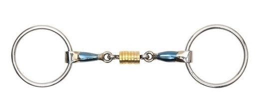 Shires Blue Sweet Iron Loose Ring With Roller - The Tack Shoppe