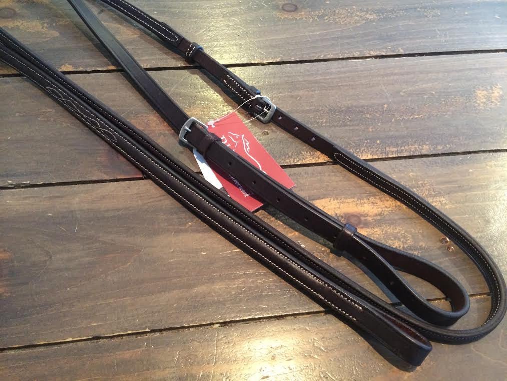 Shires Fancy Stitched Standing Martingale Havana - The Tack Shoppe