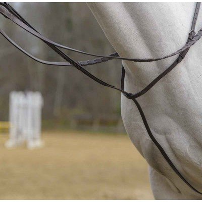 Shires Fancy Stitched Standing Martingale Havana - The Tack Shoppe