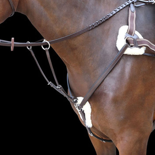 Shires Rossano 5 - Point Breastplate - Havana - The Tack Shoppe