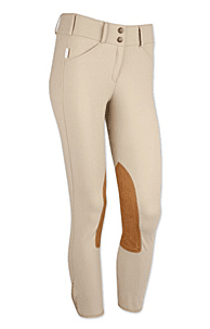 Tailored Sportsman 3960 Girls Trophy Hunter Front Zip Low Rise Tan Breeches - The Tack Shoppe