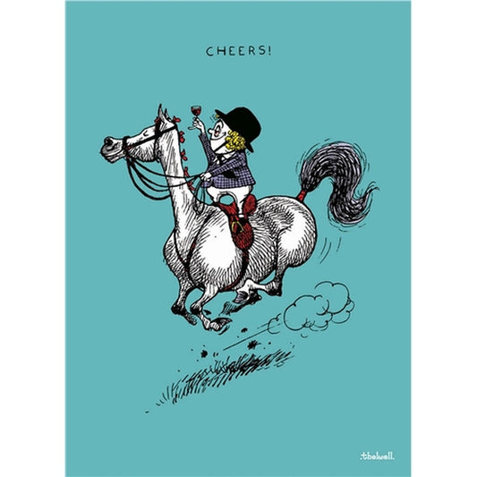 Thelwell Greeting Card - Cheers - The Tack Shoppe