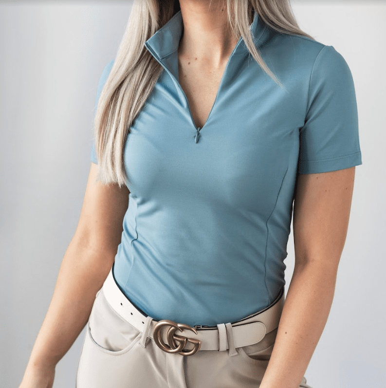 TKEQ The 'QUINN' Essential Competition Short Sleeve | Sapphire - The Tack Shoppe