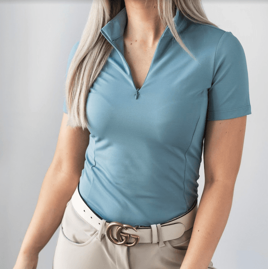 TKEQ The 'QUINN' Essential Competition Short Sleeve | Sapphire - The Tack Shoppe